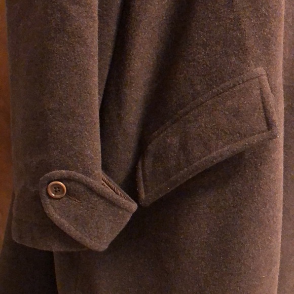 Les Copains double-breasted trapeze coat w mandarin collar in brown wool blend - Picture 10 of 16